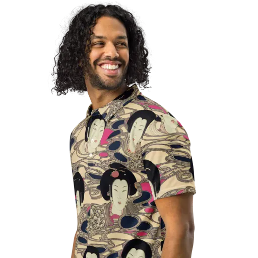 Timeless Reverie on a Men's Slim Fit Polo Shirt