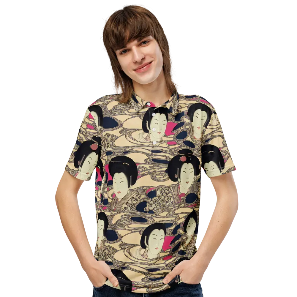Timeless Reverie on Men's Slim Fit Polo Shirt — Front