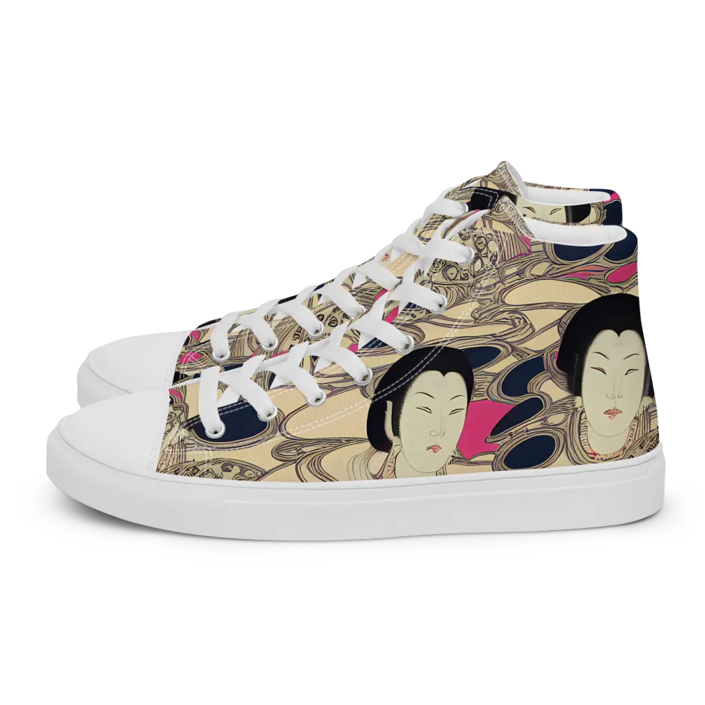 Timeless Reverie on Women's High Top Canvas Shoes — Left