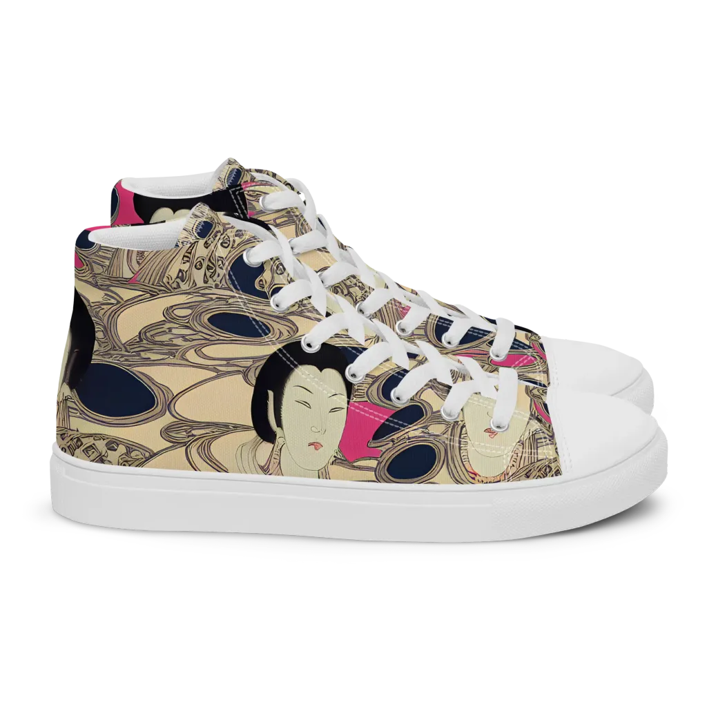 Timeless Reverie on Women's High Top Canvas Shoes — Right