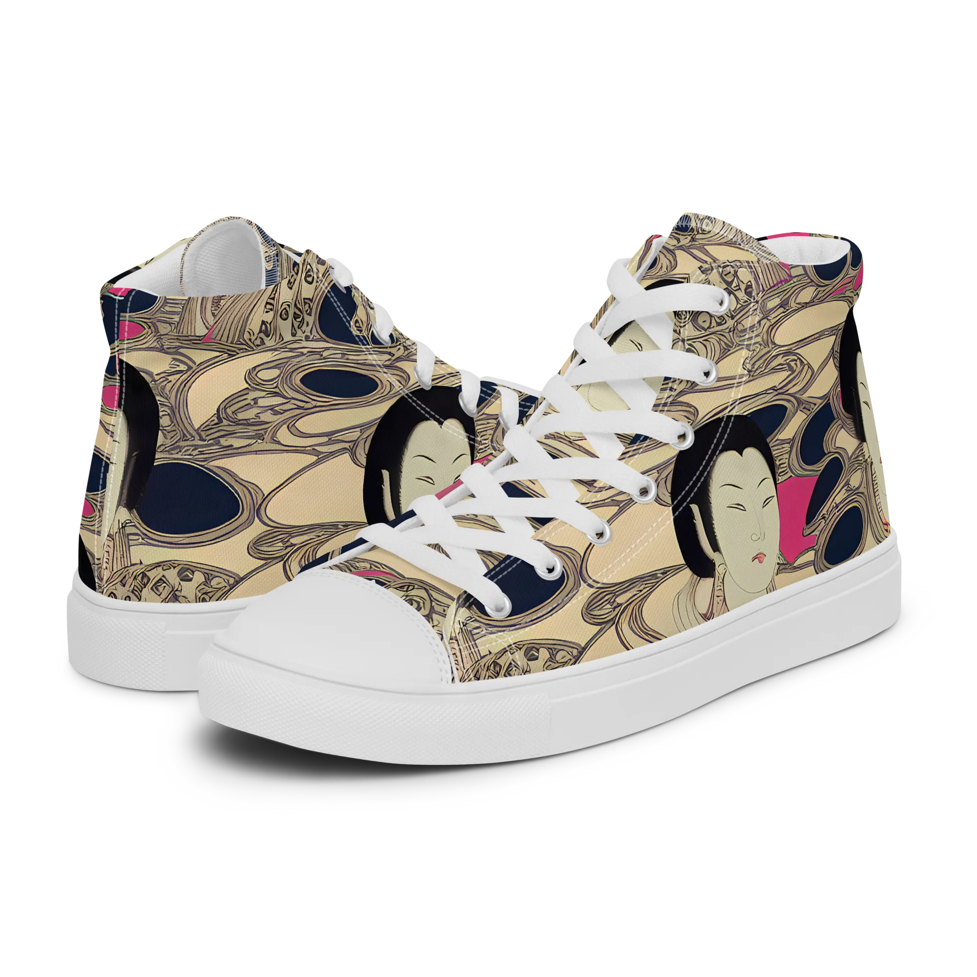 Timeless Reverie on Women's High Top Canvas Shoes — Left
