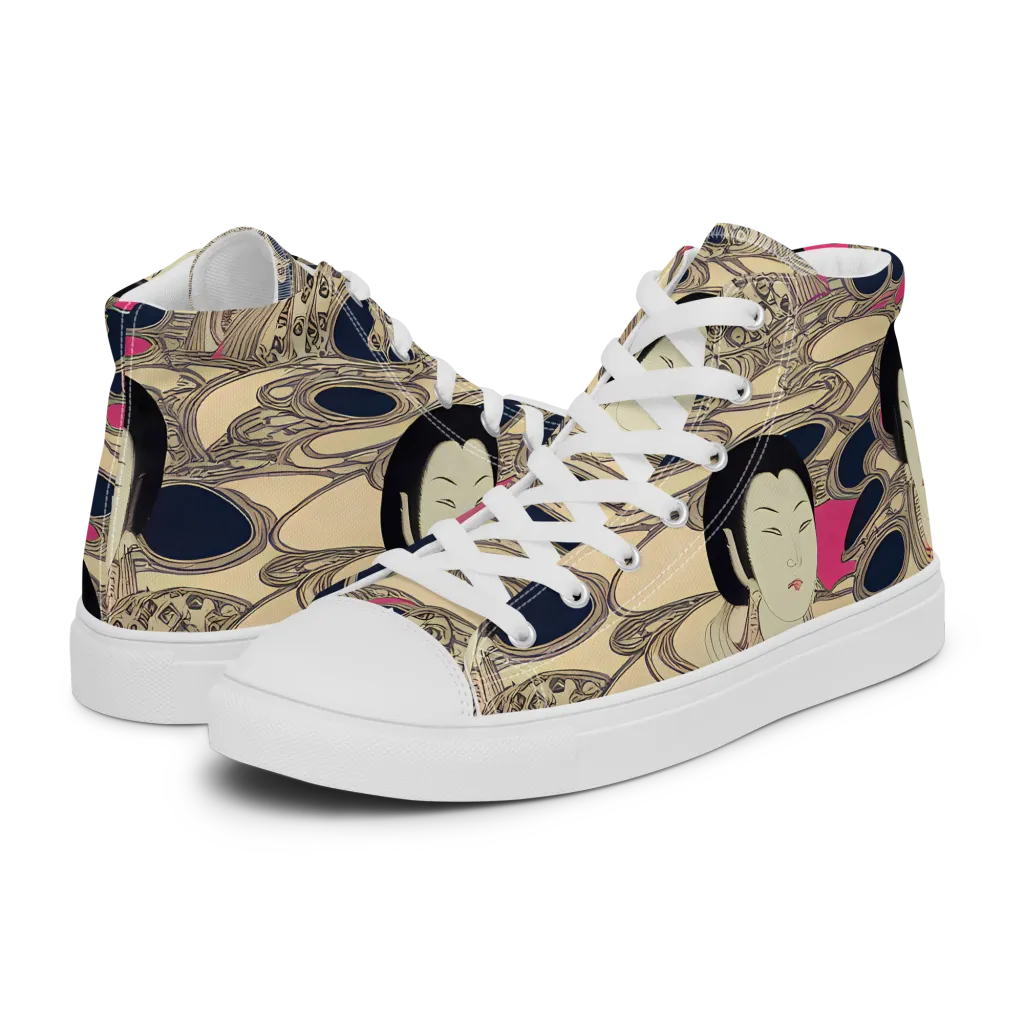 Timeless Reverie on Women's High Top Canvas Shoes — Left