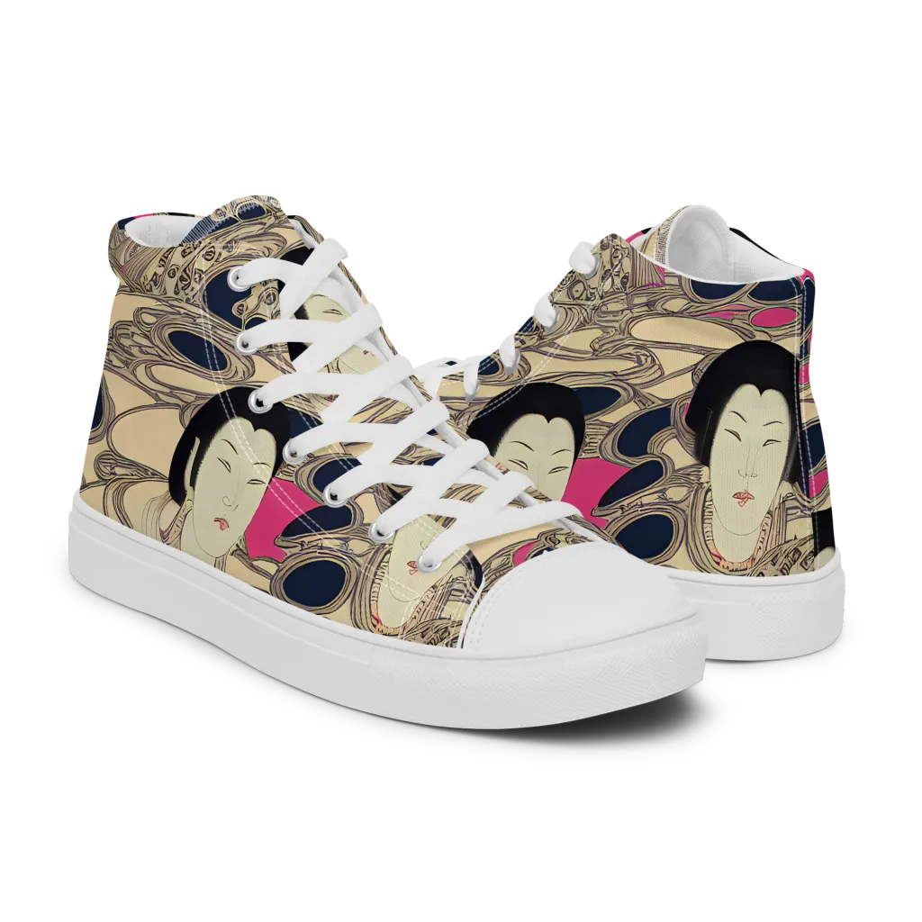 Timeless Reverie on Women's High Top Canvas Shoes — Right