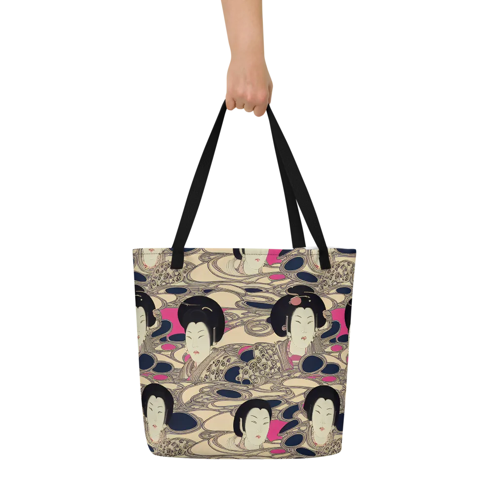 Timeless Reverie on Large Tote Bag W/ Pocket — Front