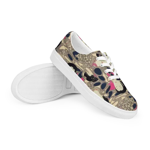 Timeless Reverie on a Men's Lace-Up Canvas Shoes