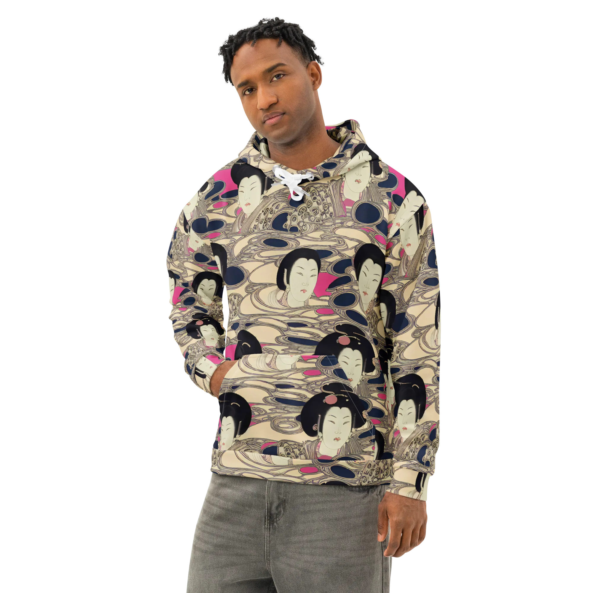 Timeless Reverie on Cotton Hoodie — Left Front
