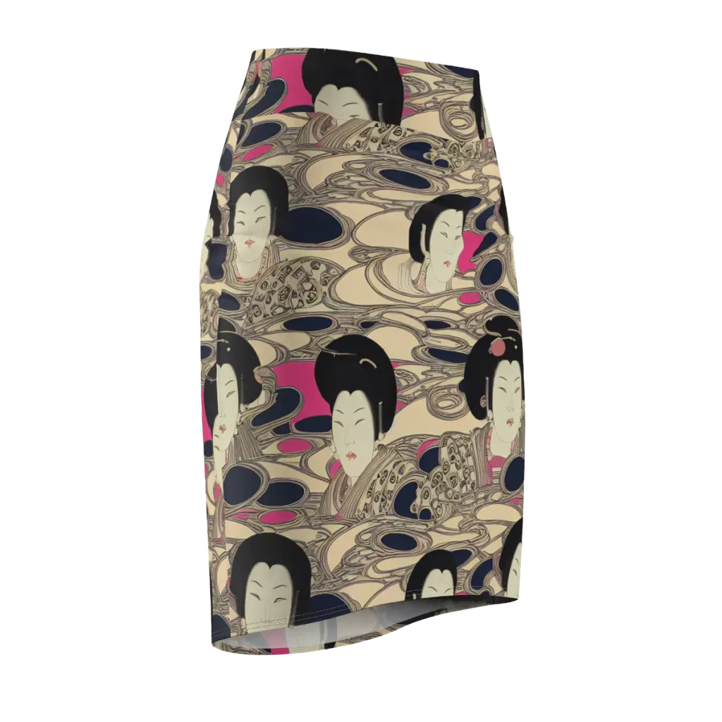 Timeless Reverie on Pencil Skirt — Front Side
