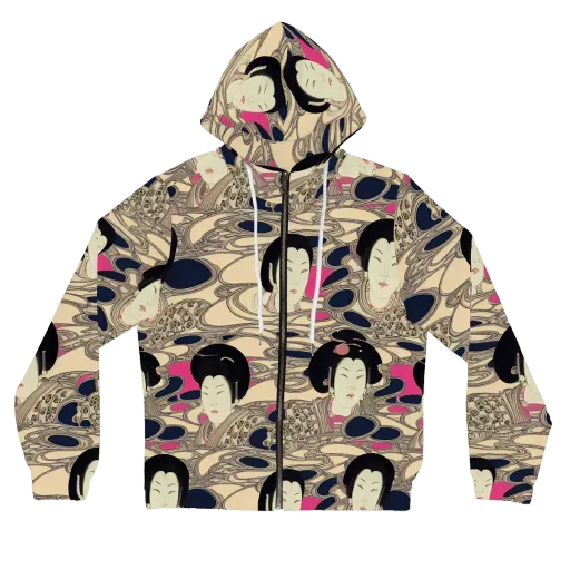 Timeless Reverie on a Women's Full-Zip Hoodie