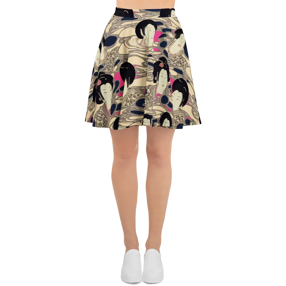Timeless Reverie on Skater Skirt — Front