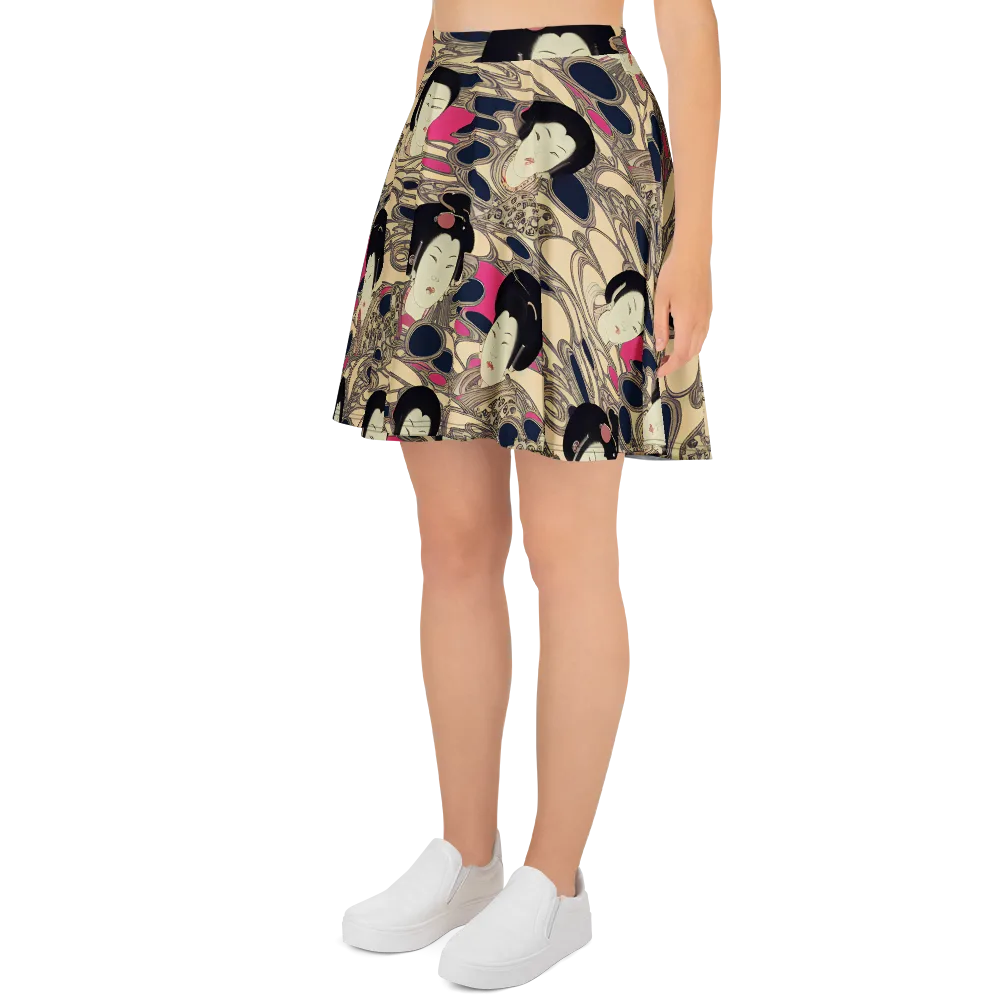 Timeless Reverie on Skater Skirt — Left