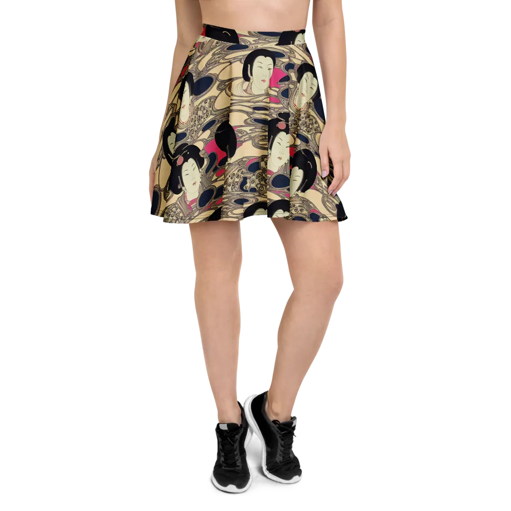 Timeless Reverie on Skater Skirt — Front