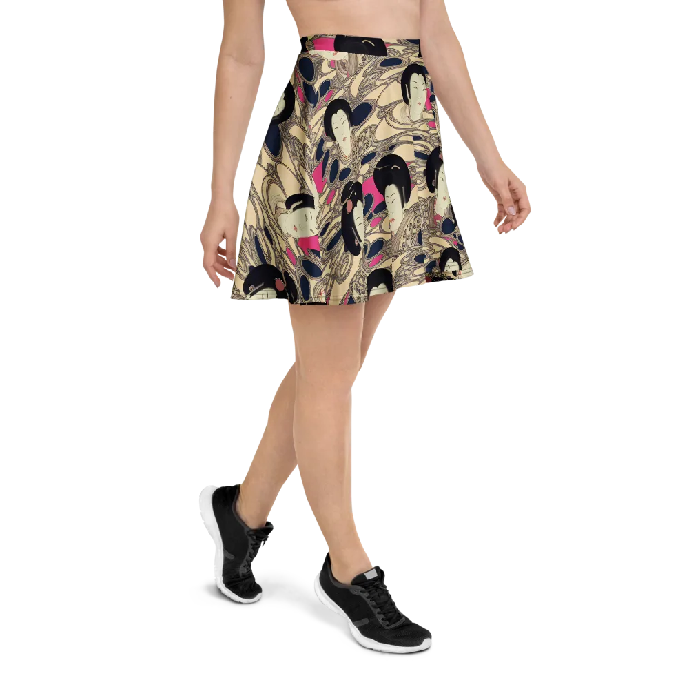 Timeless Reverie on Skater Skirt — Right
