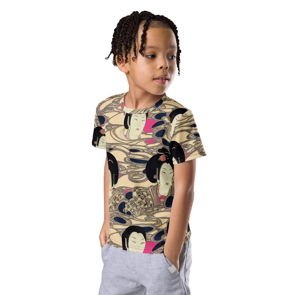 Timeless Reverie on Kids Crew Neck T-Shirt — Left Front