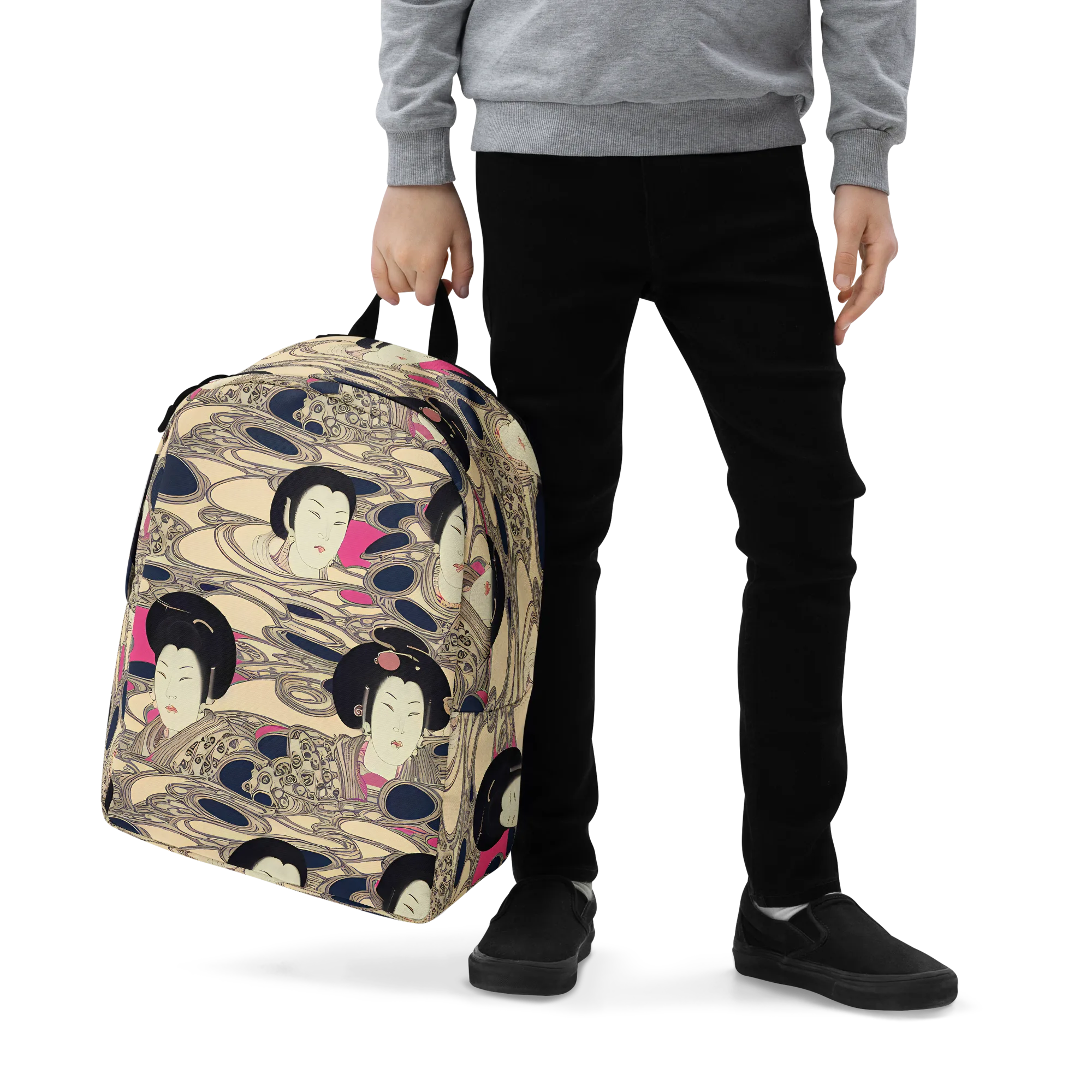 Timeless Reverie on Minimalist Backpack — Zoomed-in