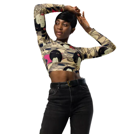 Timeless Reverie on a Long Sleeve Crop Top