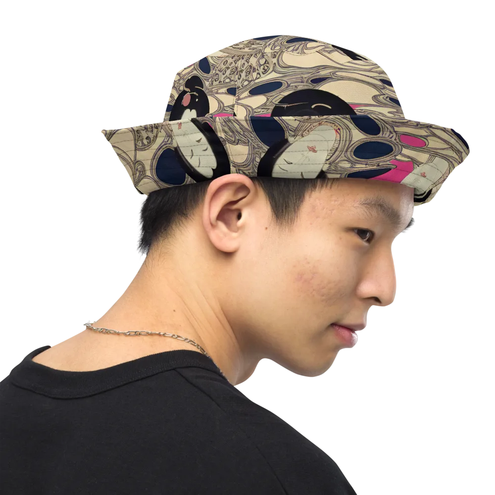 Timeless Reverie on Reversible Bucket Hat — Right Outside