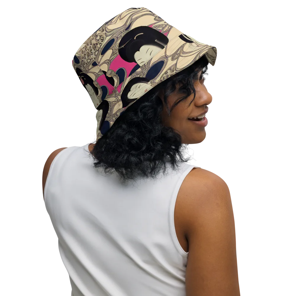 Timeless Reverie on Reversible Bucket Hat — Right Outside