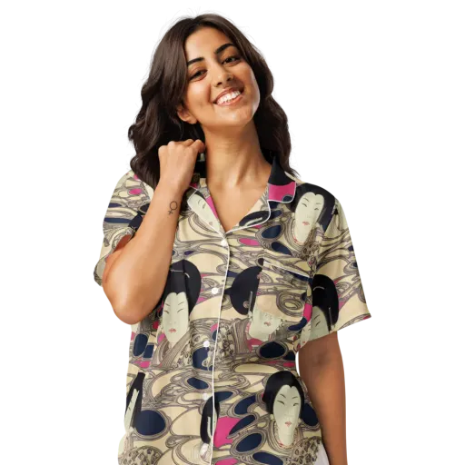Timeless Reverie on a Women's Short Sleeve Pajama Top