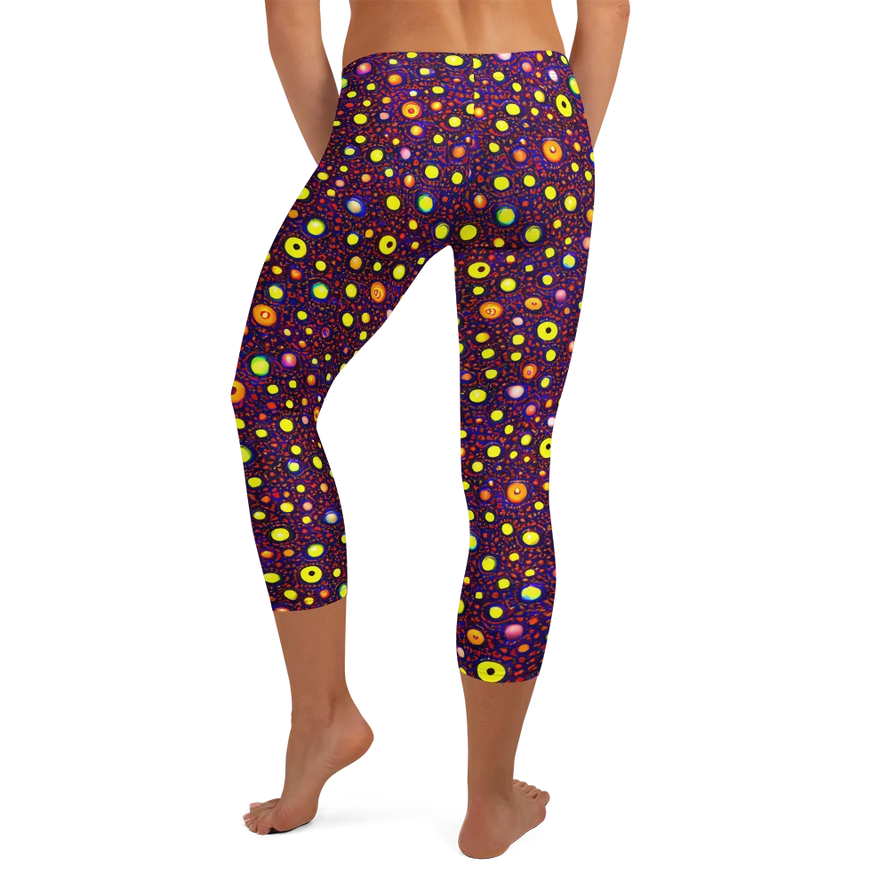 Cosmic Dotscape on Capri Leggings — Back