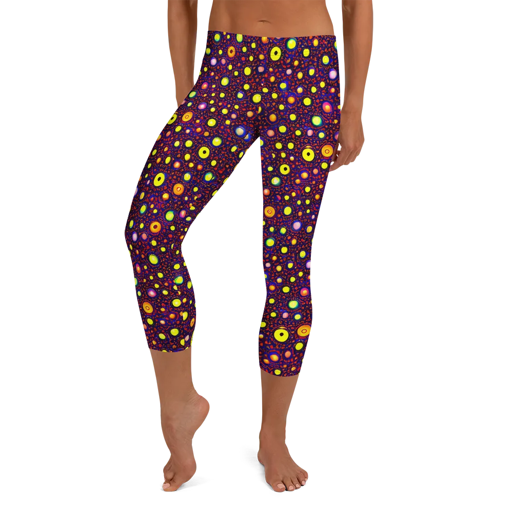 Cosmic Dotscape on Capri Leggings — Front