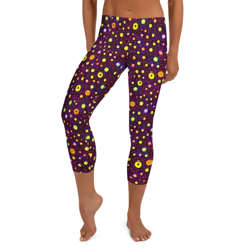 Cosmic Dotscape on a Capri Leggings