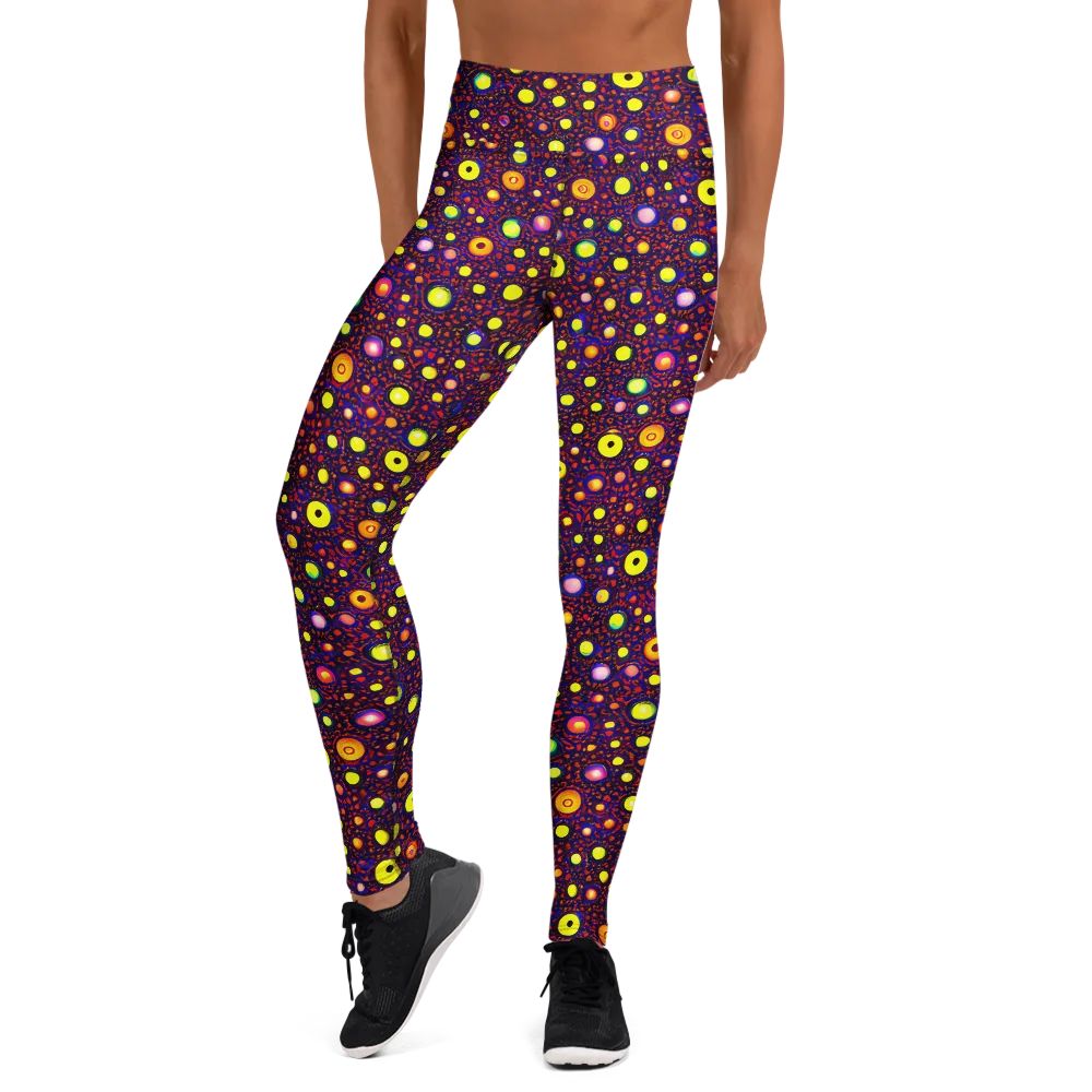 Cosmic Dotscape on Yoga Leggings — Front