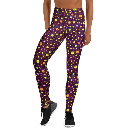 Cosmic Dotscape on a Yoga Leggings