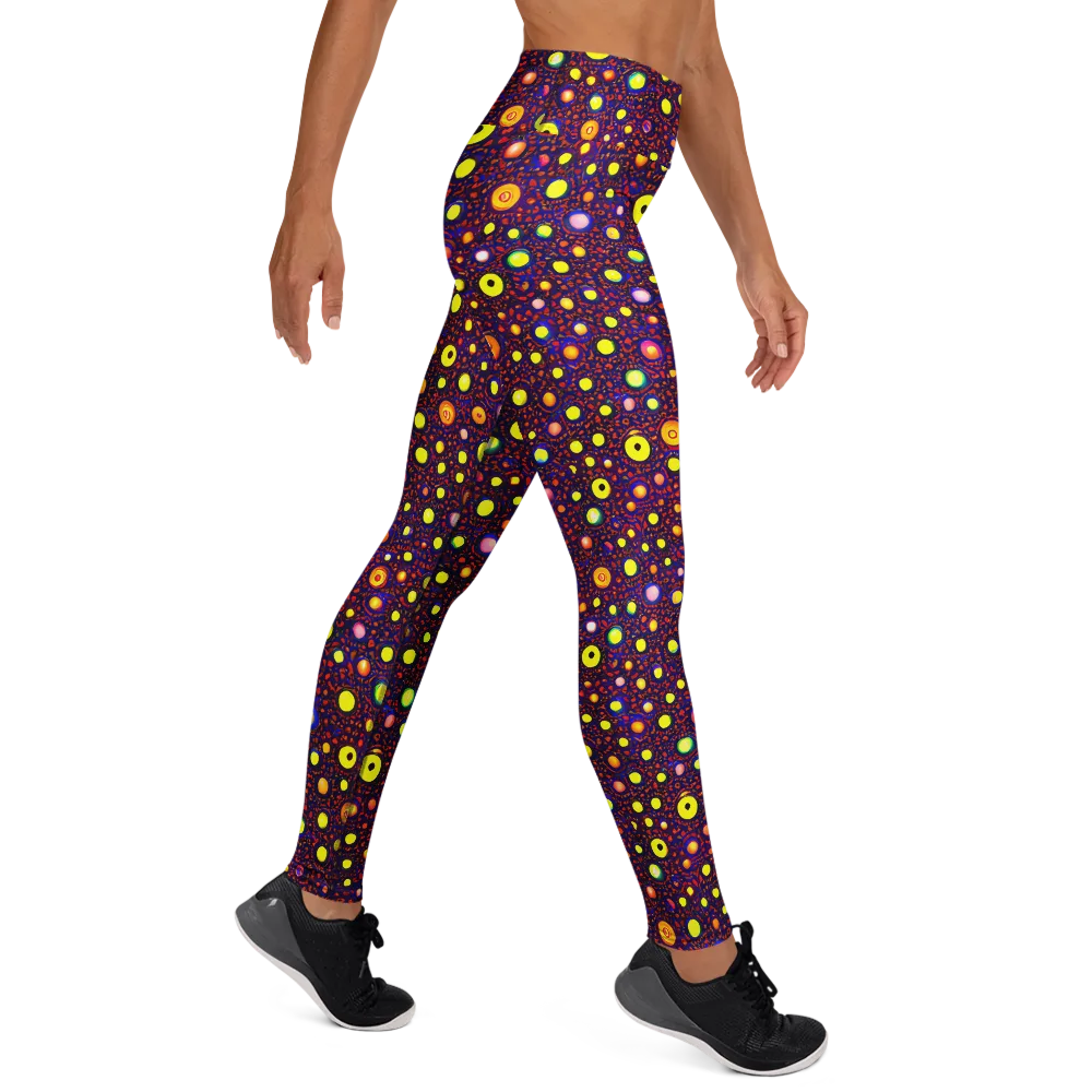 Cosmic Dotscape on Yoga Leggings — Right
