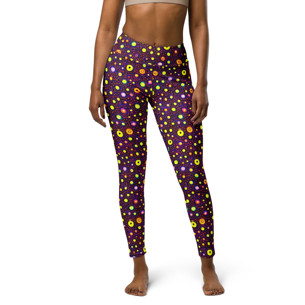 Cosmic Dotscape on Yoga Leggings — Front