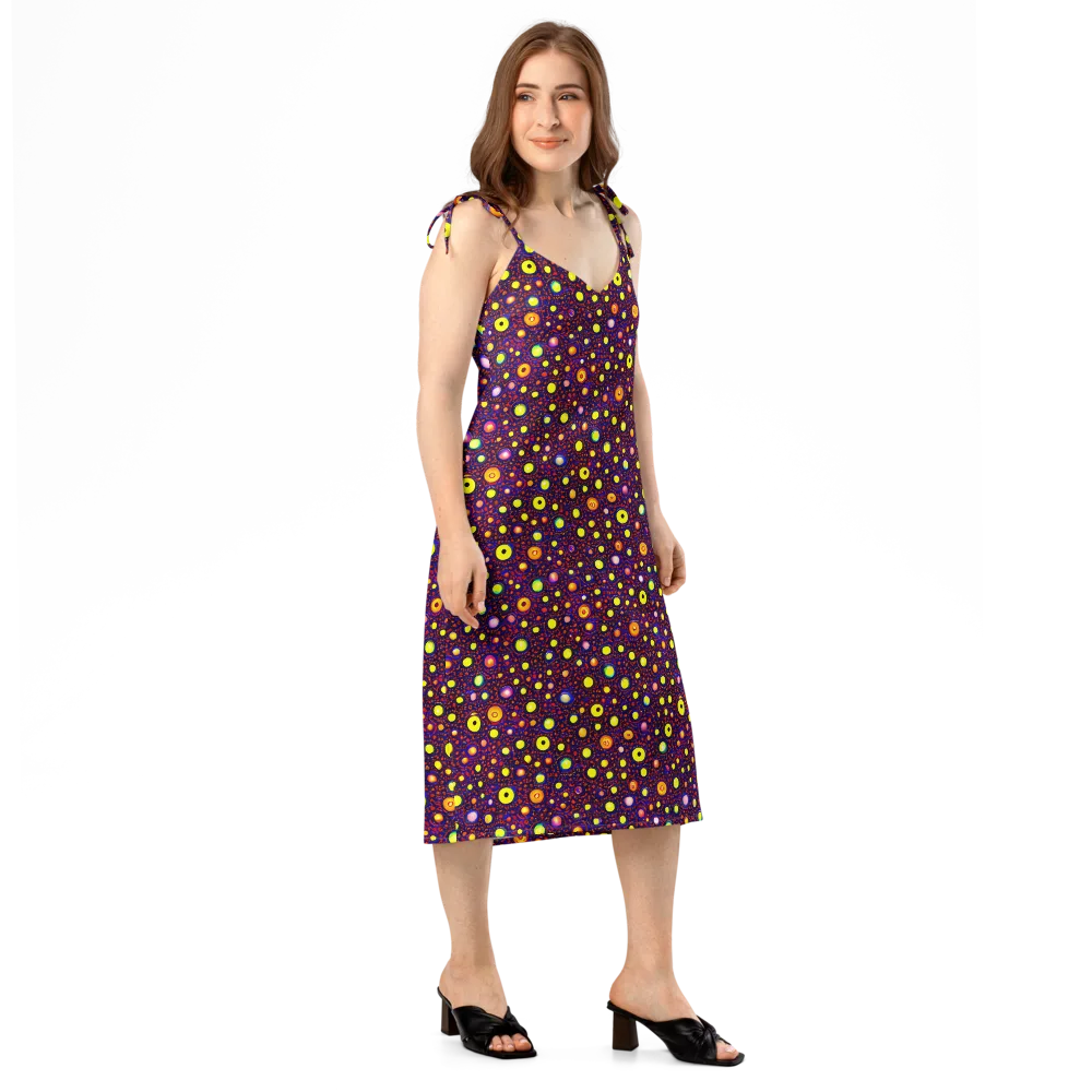 Cosmic Dotscape on Slip Dress — Right Front