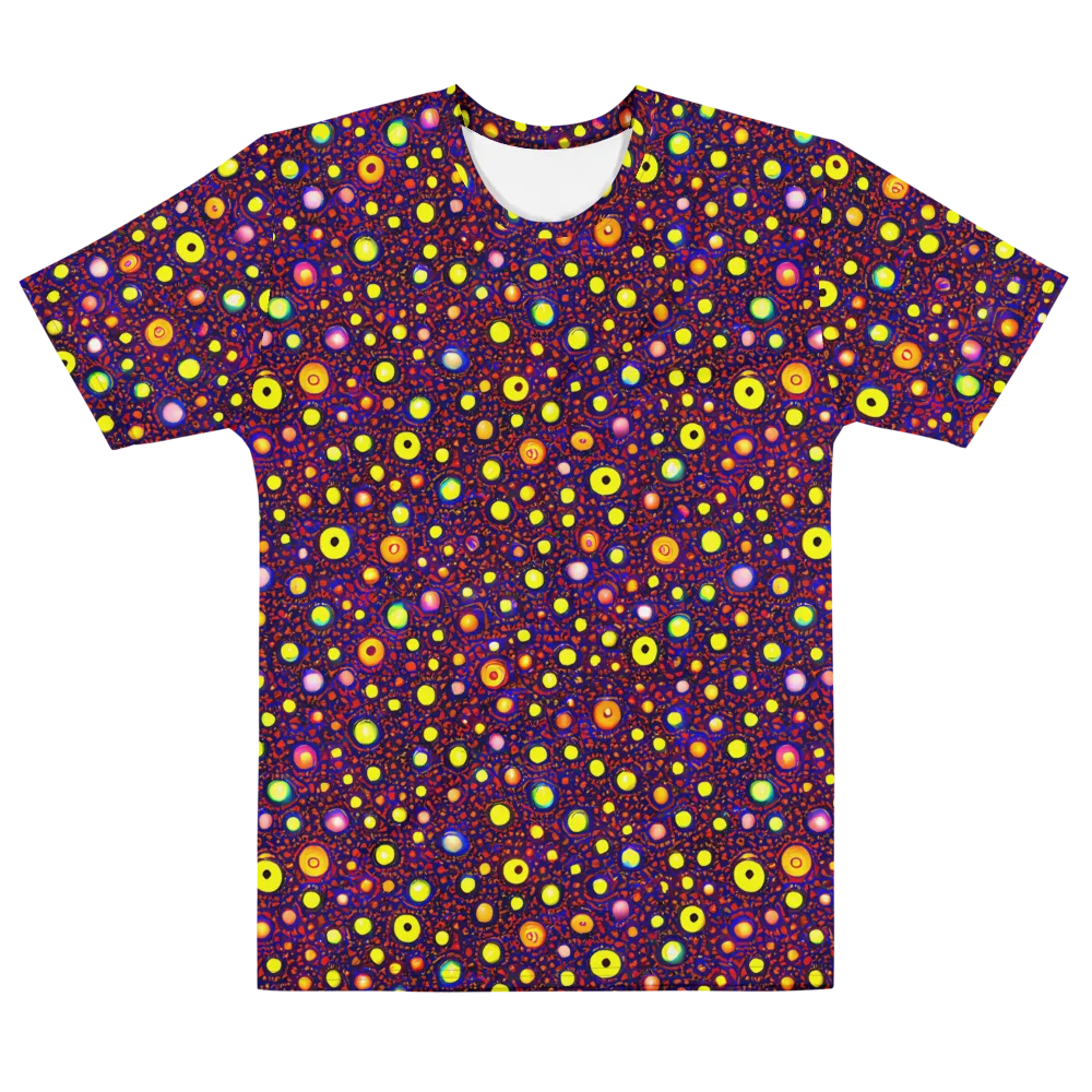 Cosmic Dotscape on Men's Cotton Crew Neck T-Shirt — Front