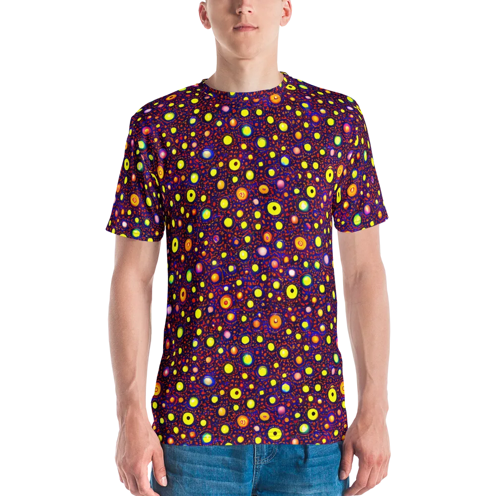 Cosmic Dotscape on Men's Crew Neck T-Shirt — Front
