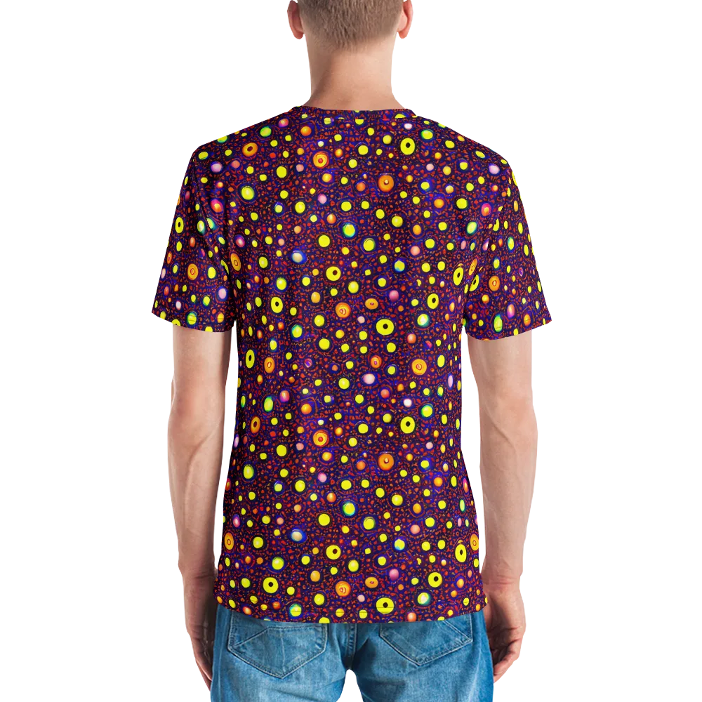 Cosmic Dotscape on Men's Crew Neck T-Shirt — Back