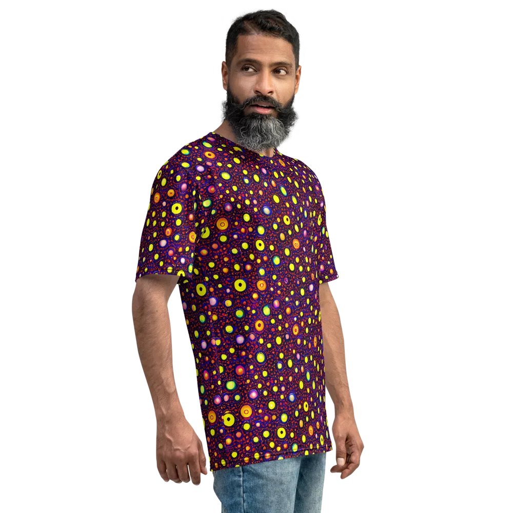 Cosmic Dotscape on Men's Crew Neck T-Shirt — Right
