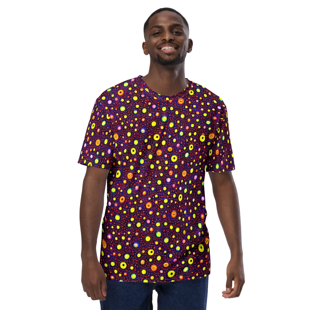 Cosmic Dotscape on Men's Crew Neck T-Shirt — Front