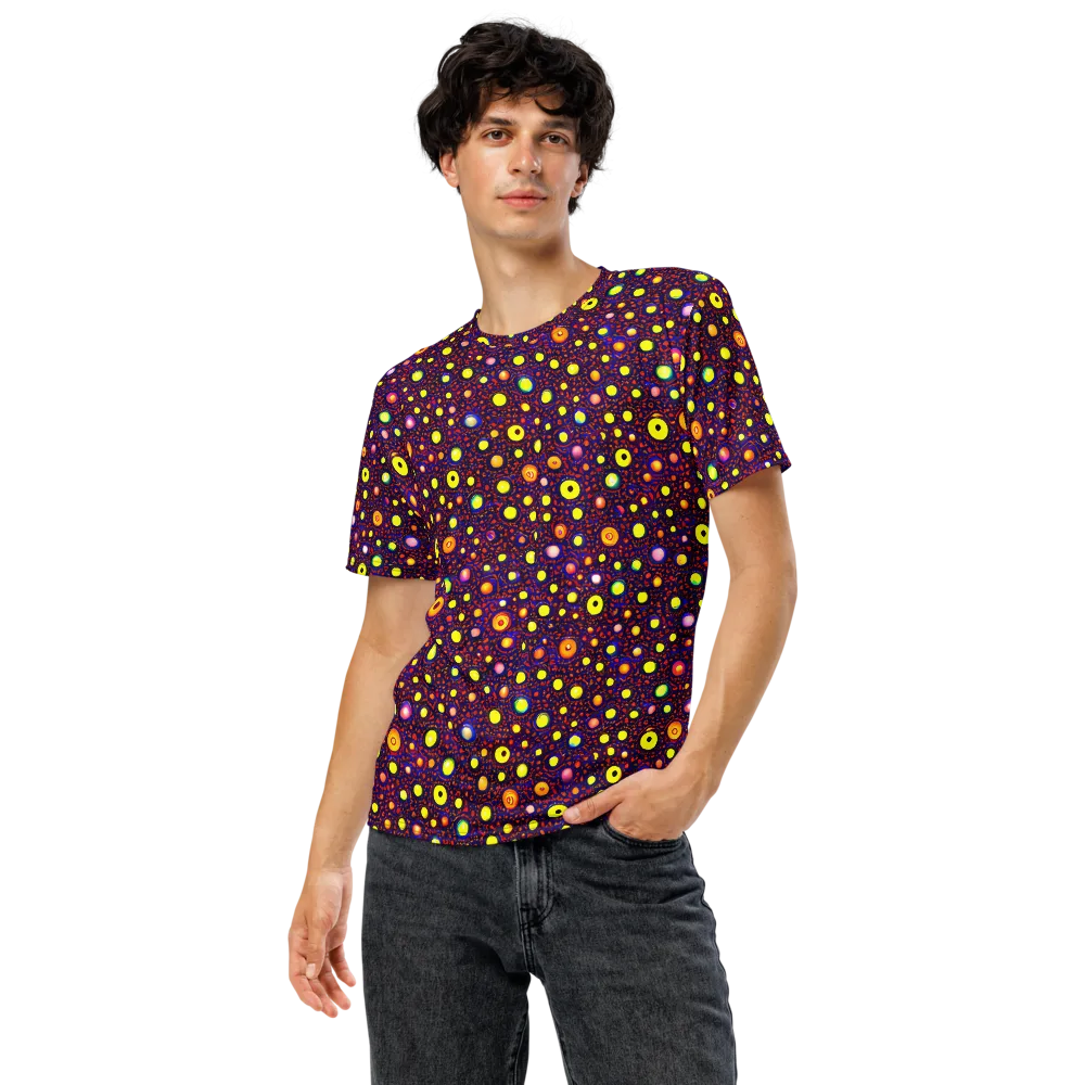Cosmic Dotscape on Men's Crew Neck T-Shirt — Front