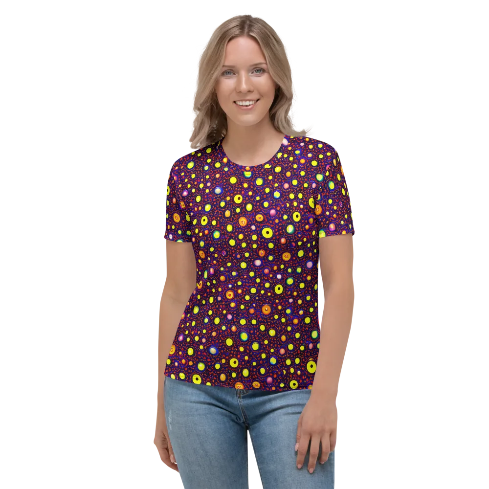 Cosmic Dotscape on Women's Crew Neck T-Shirt — Front