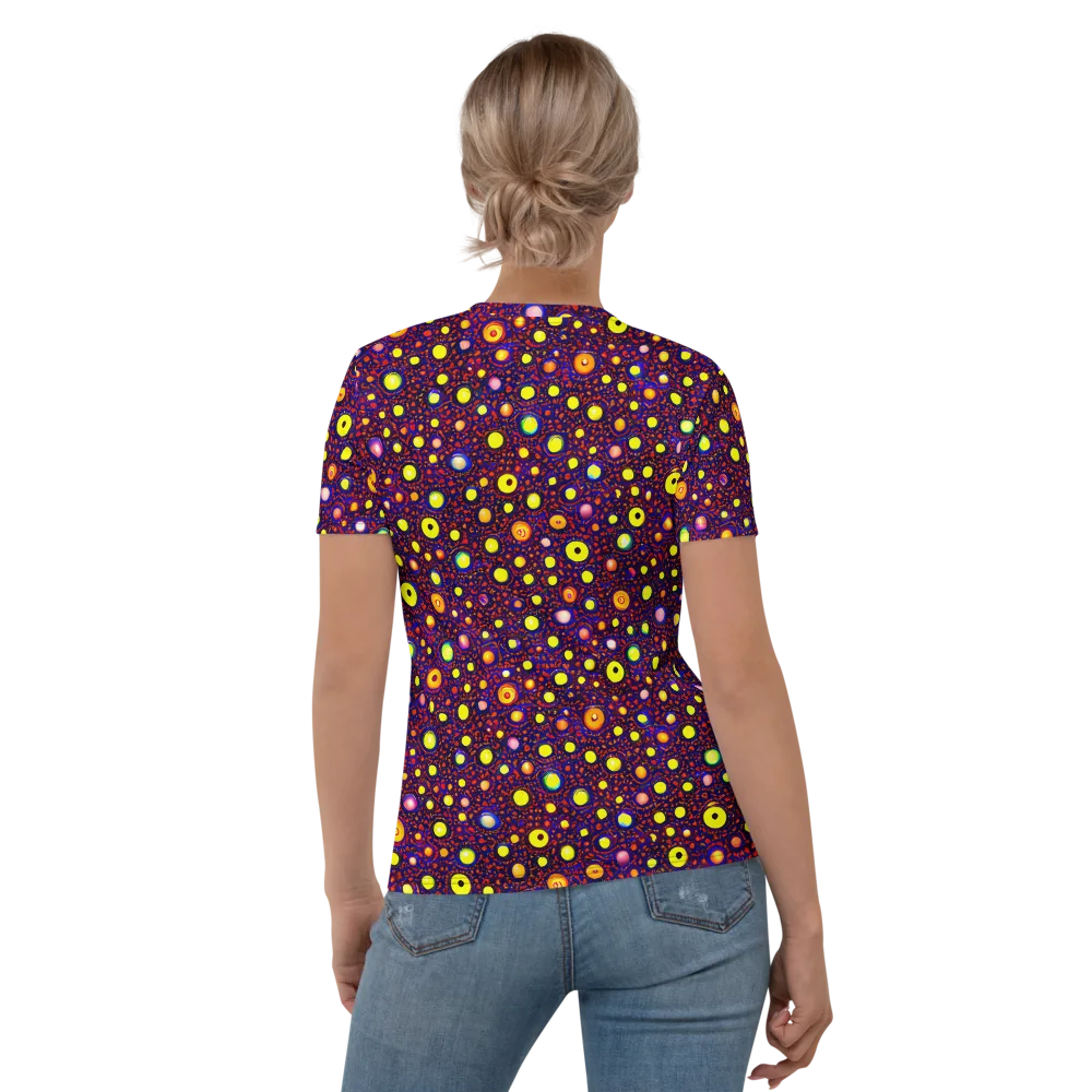 Cosmic Dotscape on Women's Crew Neck T-Shirt — Back