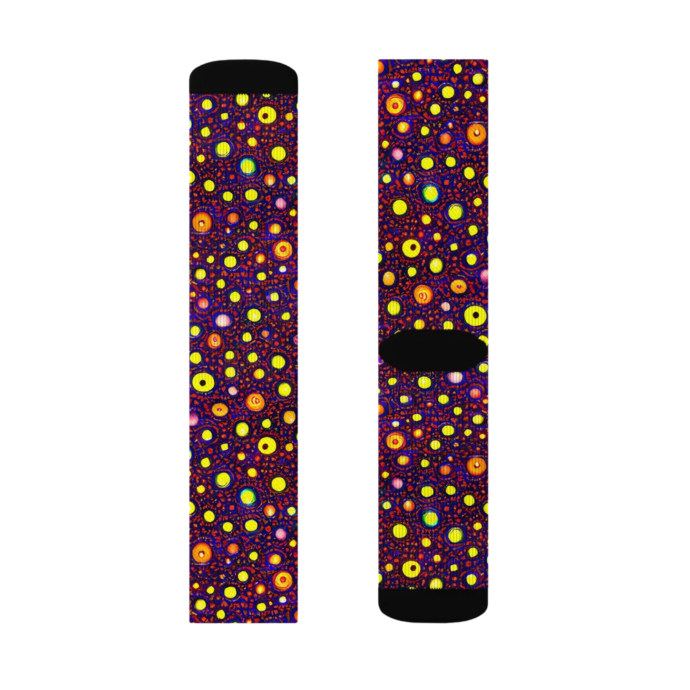 Cosmic Dotscape on Socks — Right Sock