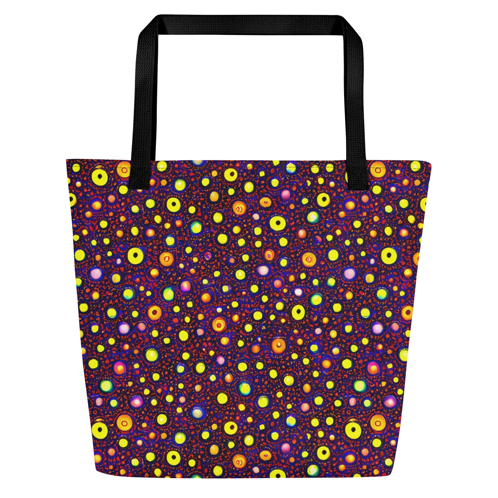 Cosmic Dotscape on Large Tote Bag W/ Pocket — Front