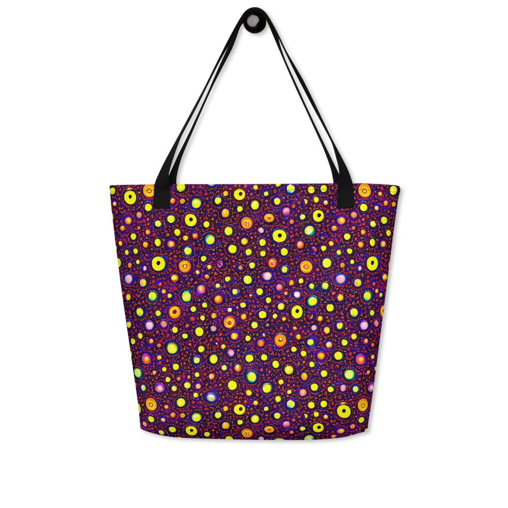Cosmic Dotscape on Large Tote Bag W/ Pocket — Front
