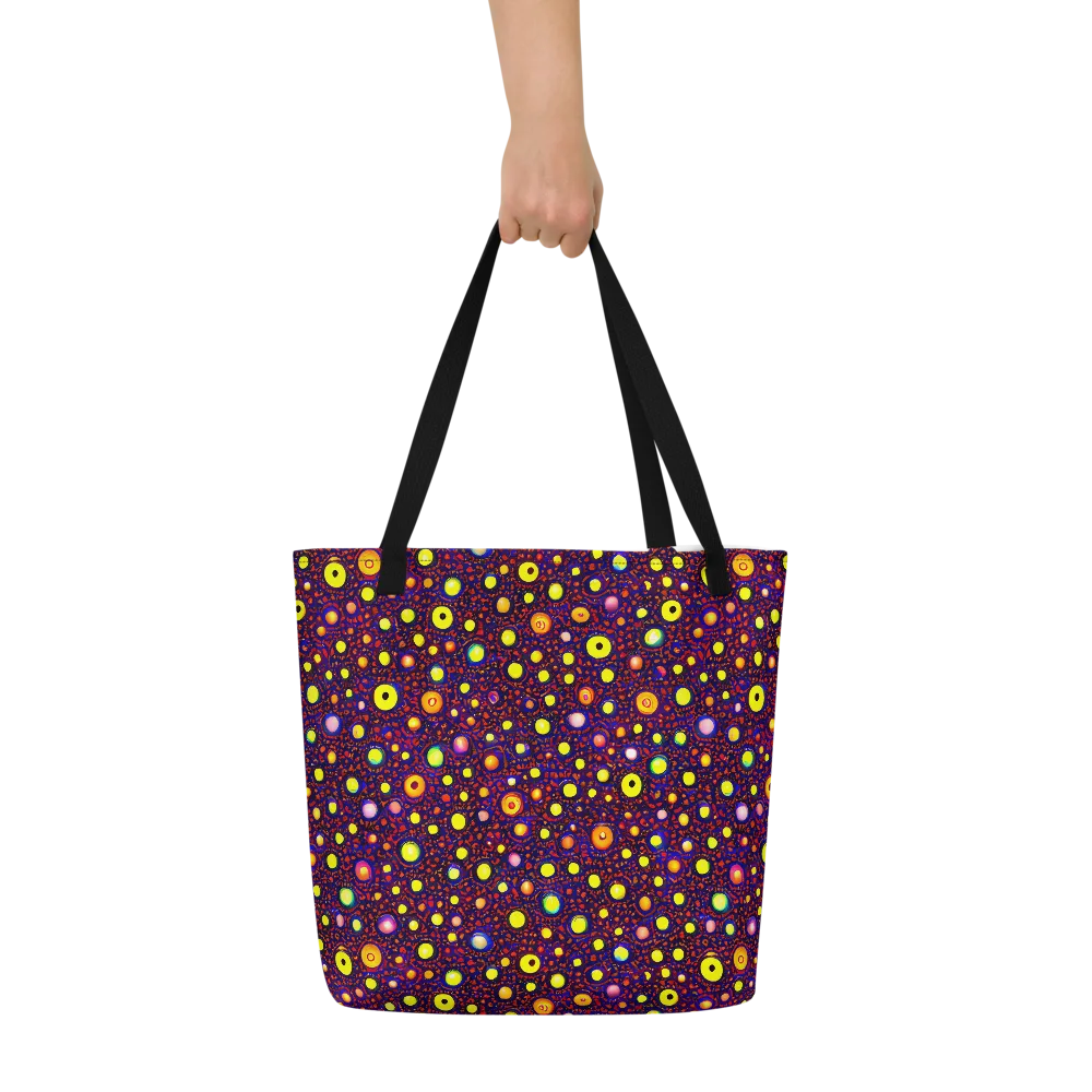 Cosmic Dotscape on Large Tote Bag W/ Pocket — Front
