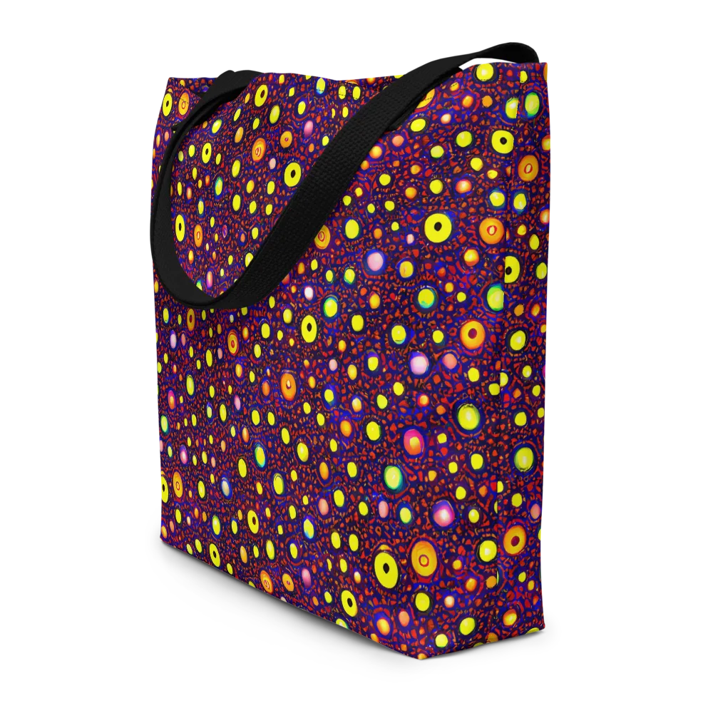 Cosmic Dotscape on Large Tote Bag W/ Pocket — Front