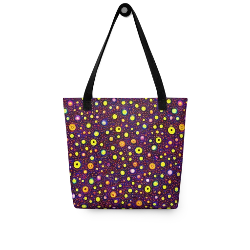 Cosmic Dotscape on a Tote Bag