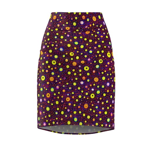 Cosmic Dotscape on a Pencil Skirt