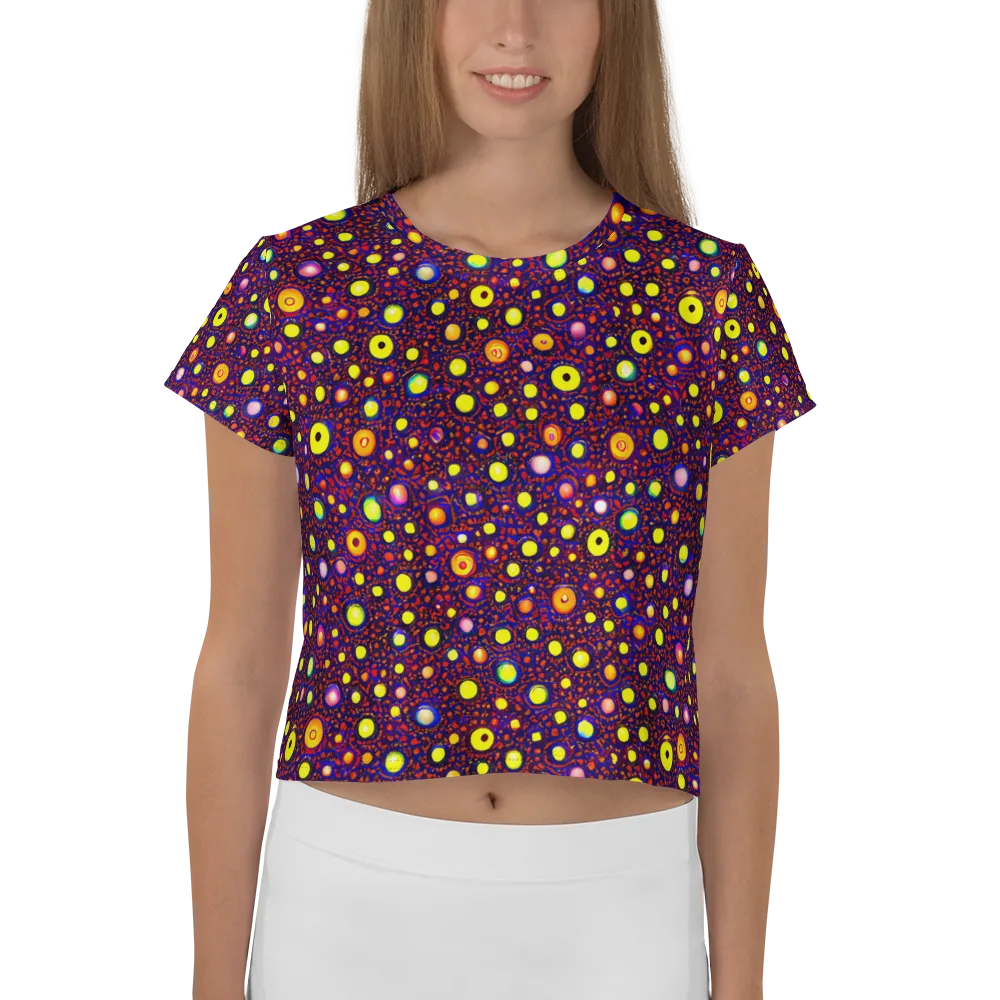 Cosmic Dotscape on Crop Tee — Front