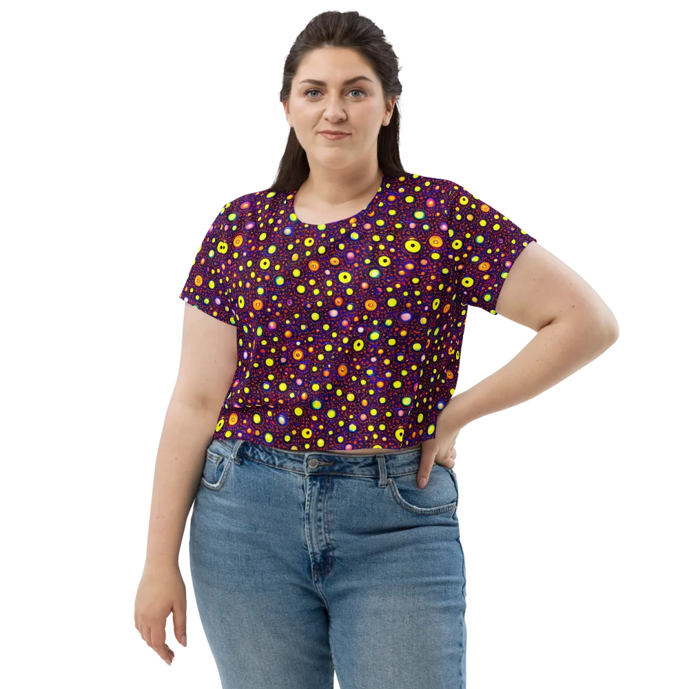 Cosmic Dotscape on Crop Tee — Front
