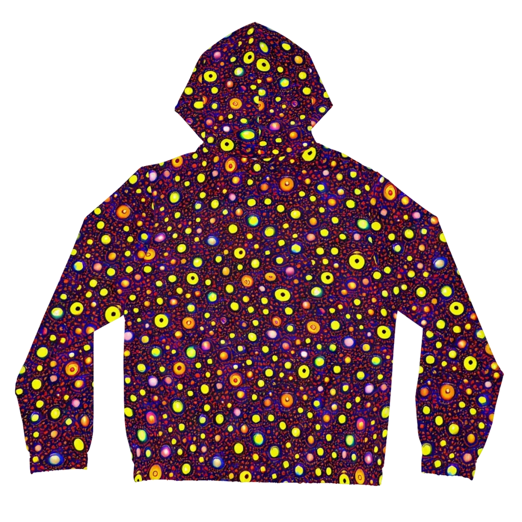 Cosmic Dotscape on Women's Full-Zip Hoodie — Back