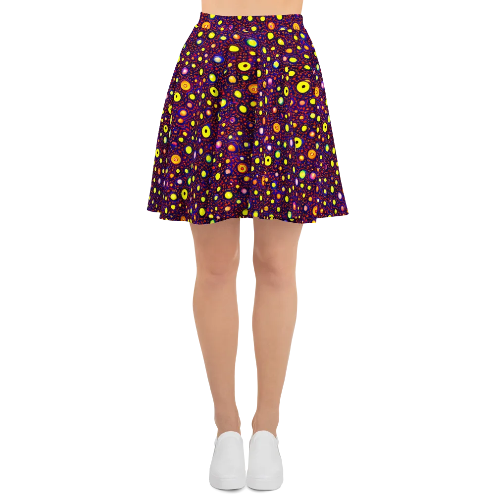 Cosmic Dotscape on Skater Skirt — Front