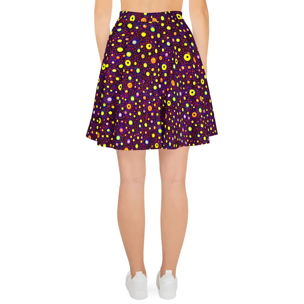 Cosmic Dotscape on Skater Skirt — Back